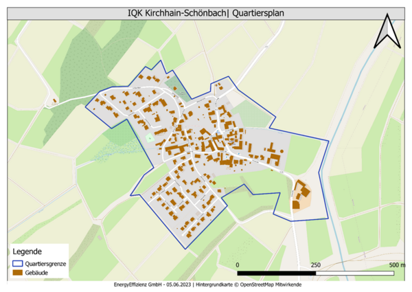 Bild vergrößern: Abgrenzung Quartier Kirchhain-Schönbach