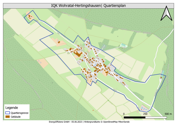 Bild vergrößern: Abgrenzung Quartier Wohratal-Hertingshausen